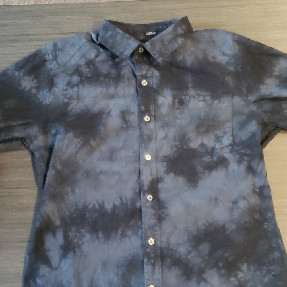 Volcom tiedye button up shirt